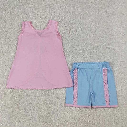 Girls' Sleeveless Pink Summer Outfit GSSO3462