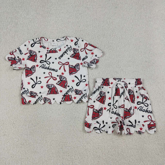 Gameday scalloped edges Short Sleeve Boy Set GSSO3253