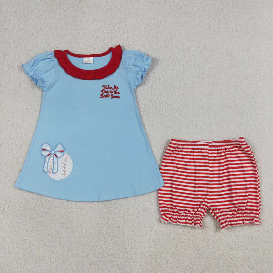 Baseball Embroidery Girls Set GSSO3245