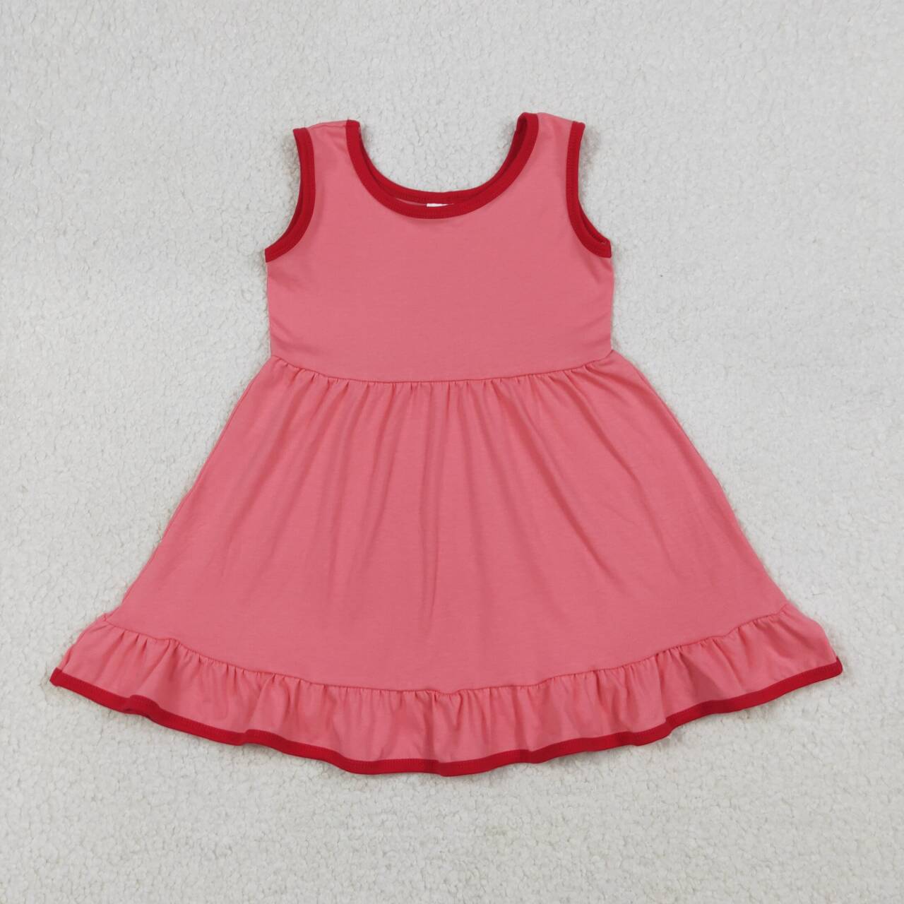 Summer Red Sleeveless Dress GSD0656