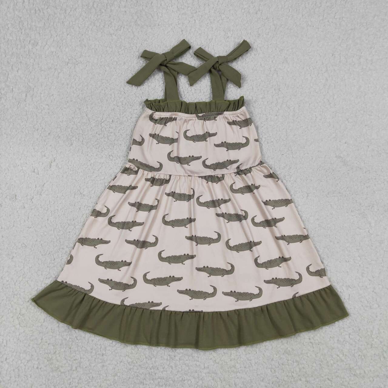 Crocodile sleeveless Girls Dress GSD1212