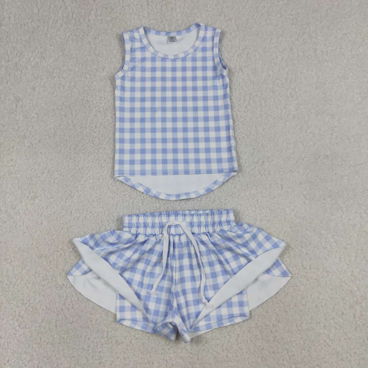 Blue Plaid athletic Set GSSO3479