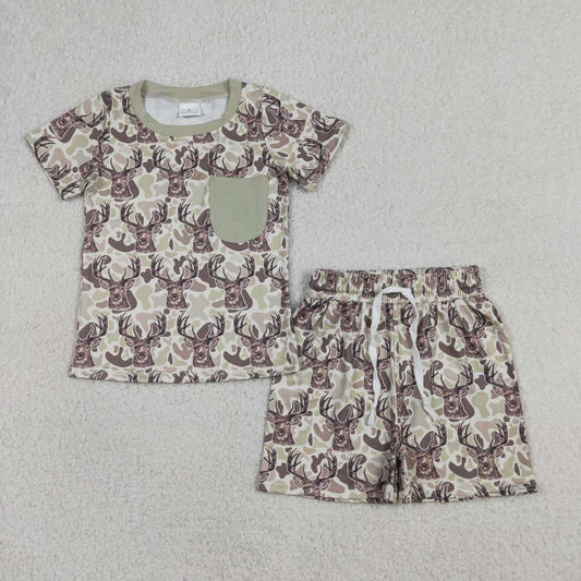 Hunting Deer Short Sleeve Boy Set BSSO1794
