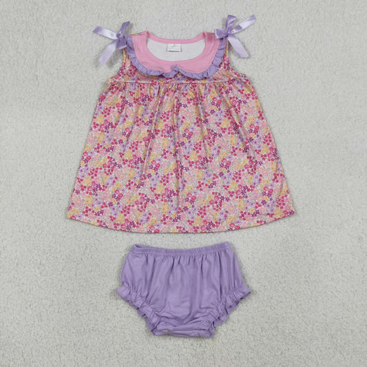 Purple flower bummies outfit GBO0507