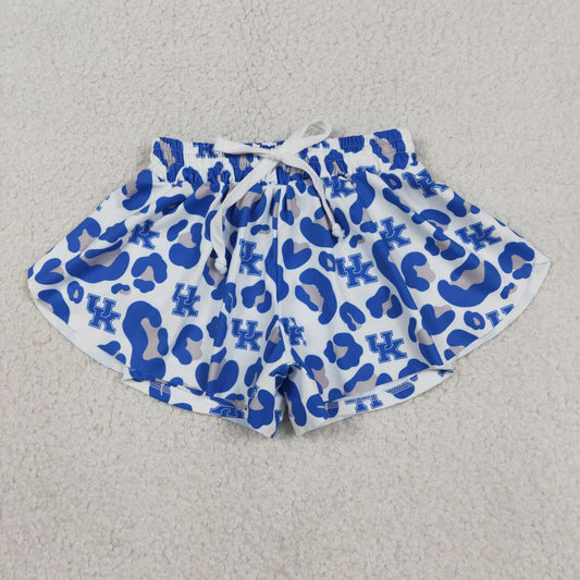 Blue leopard Girls shorts SSO812