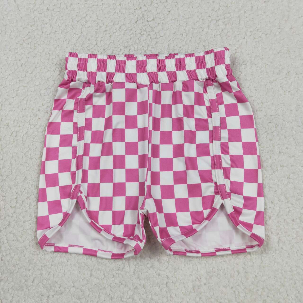 Adult Women Pink plaid Short SS0431