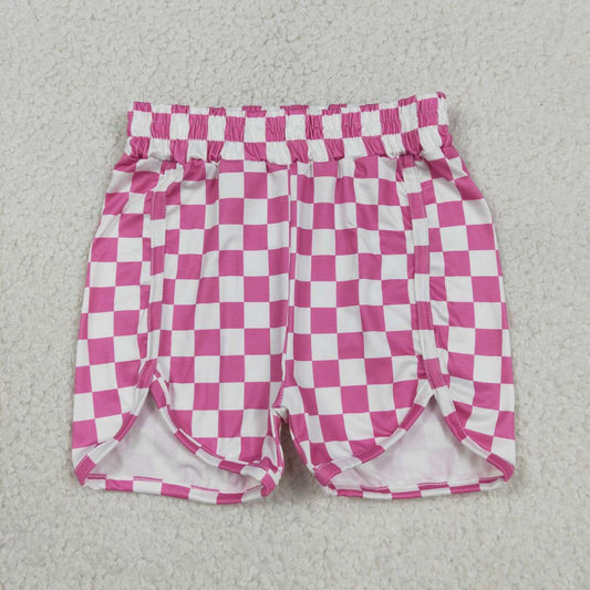 Adult Women Pink plaid Short SS0431