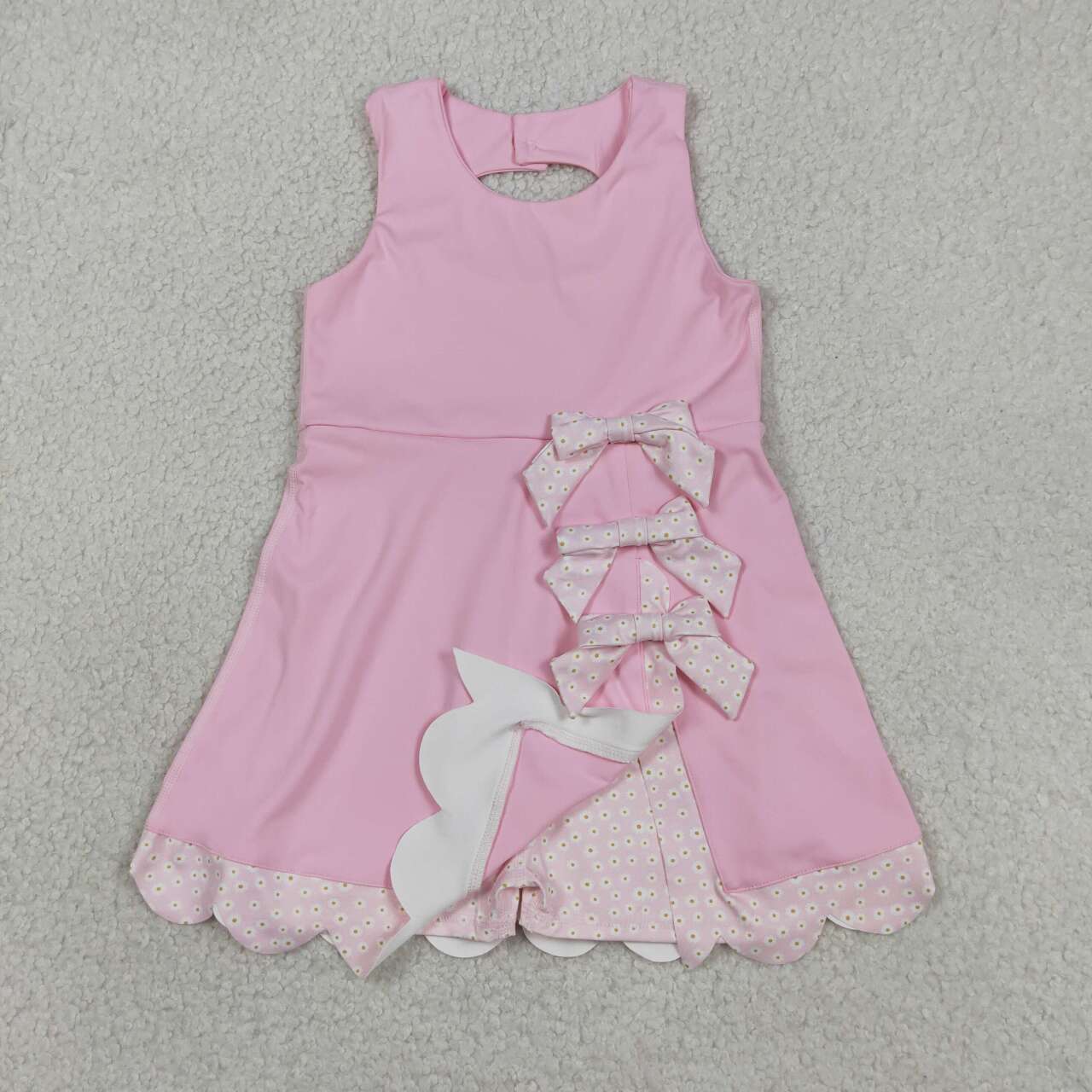 Athletic Pink Bow Girls Dress GSD3315