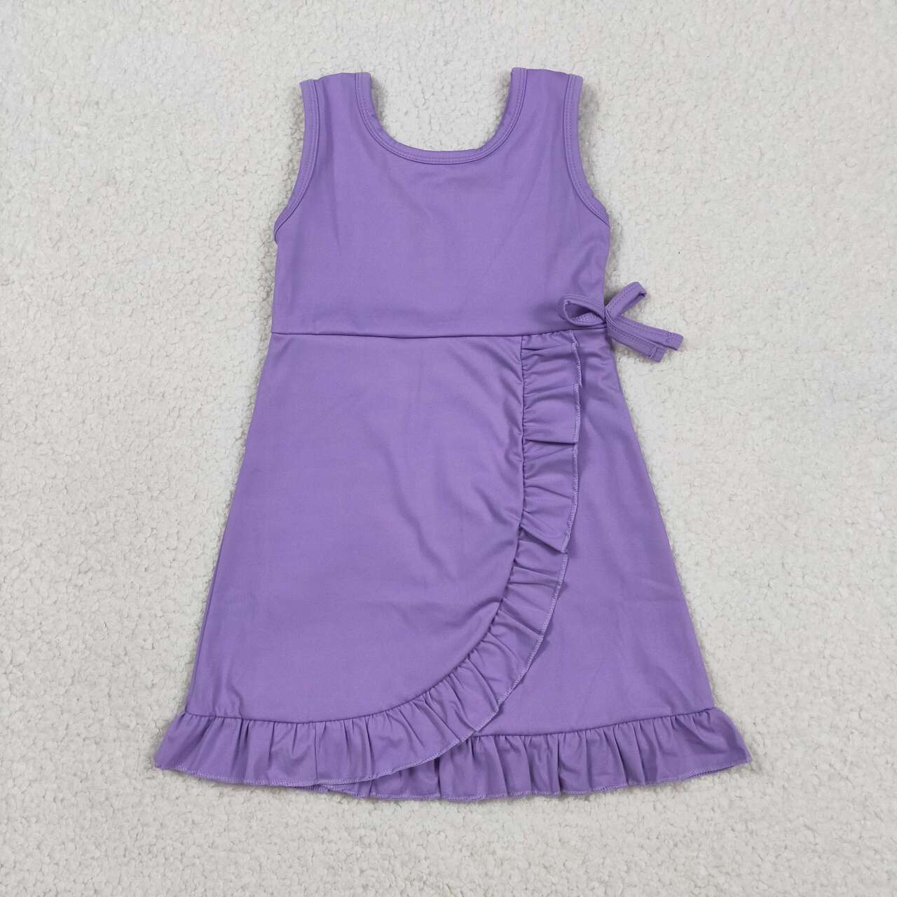 Athletic Purple Sleeveless Girls Dress GSD3036