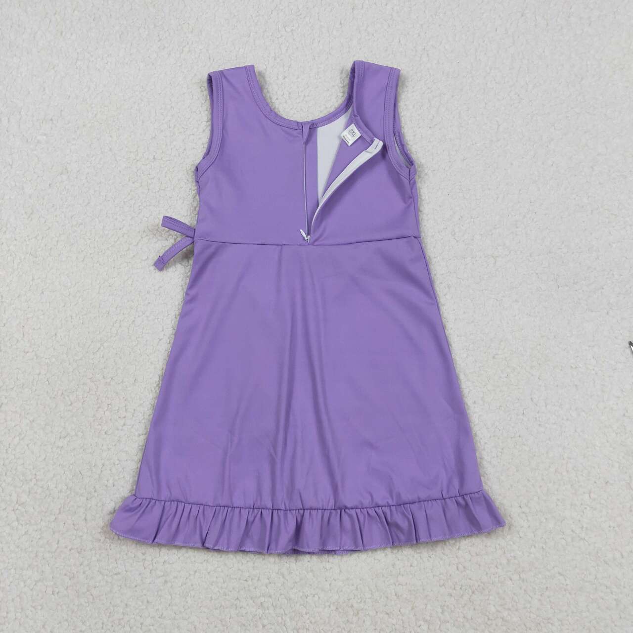 Athletic Purple Sleeveless Girls Dress GSD3036