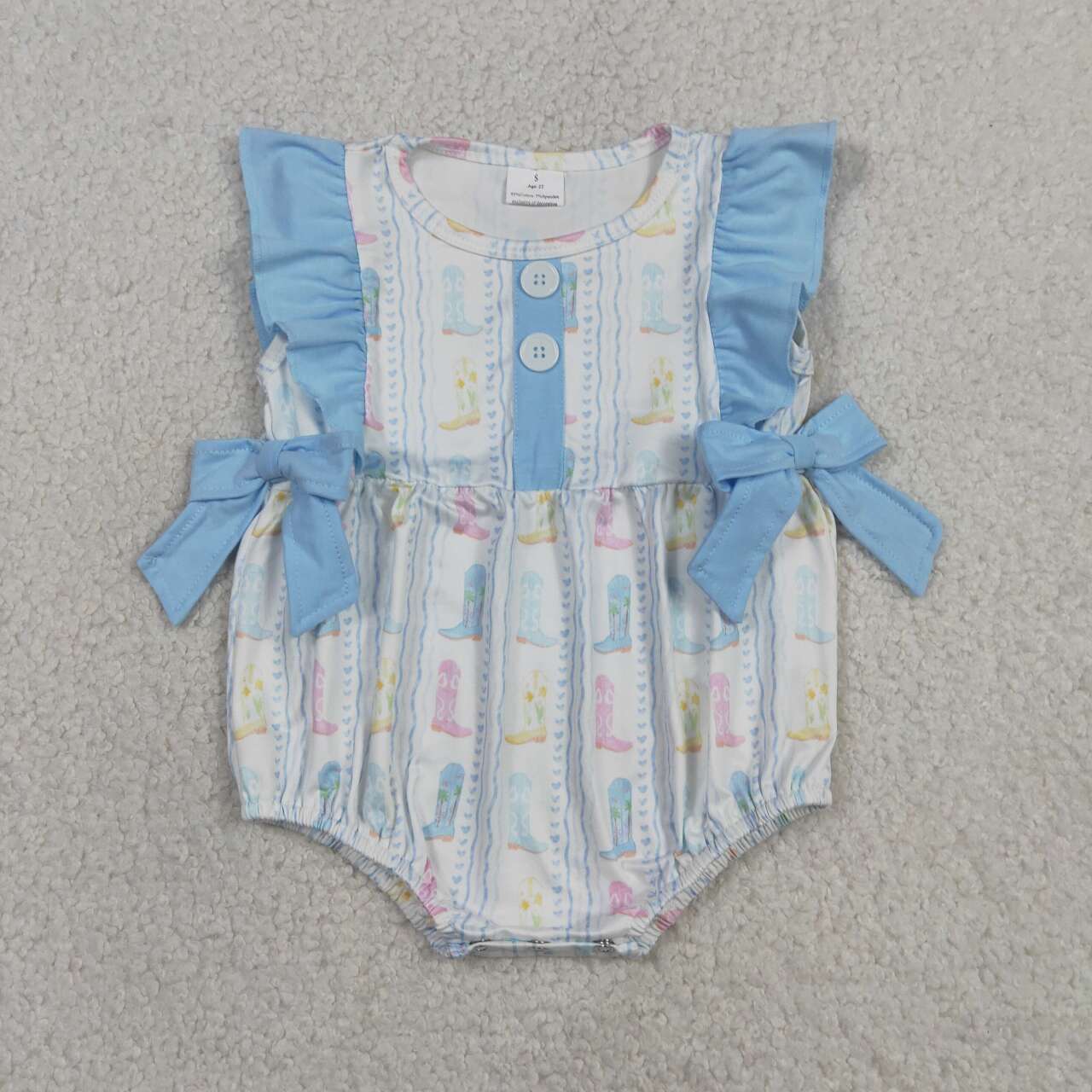 western boot Print Baby Romper SR4088