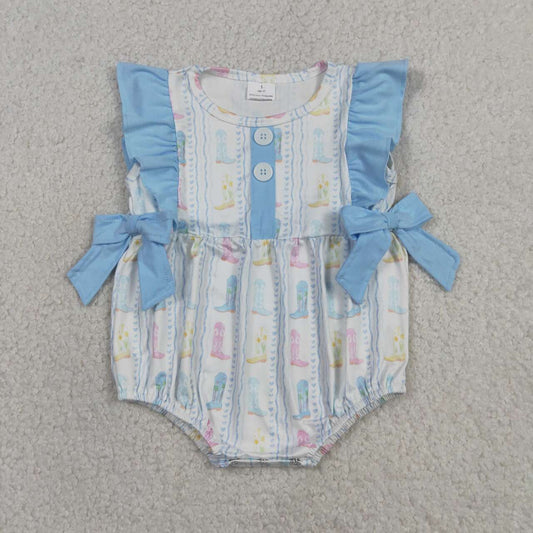 western boot Print Baby Romper SR4088