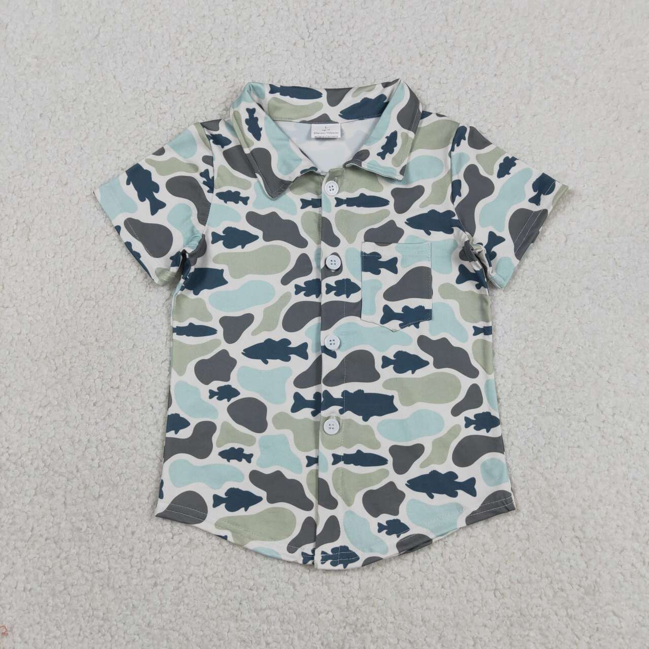 Camo with Button short sleeve Shirt BT1787
