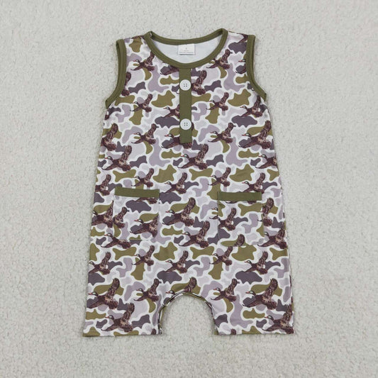Camouflage Sleeveless Print Baby Romper  SR3946