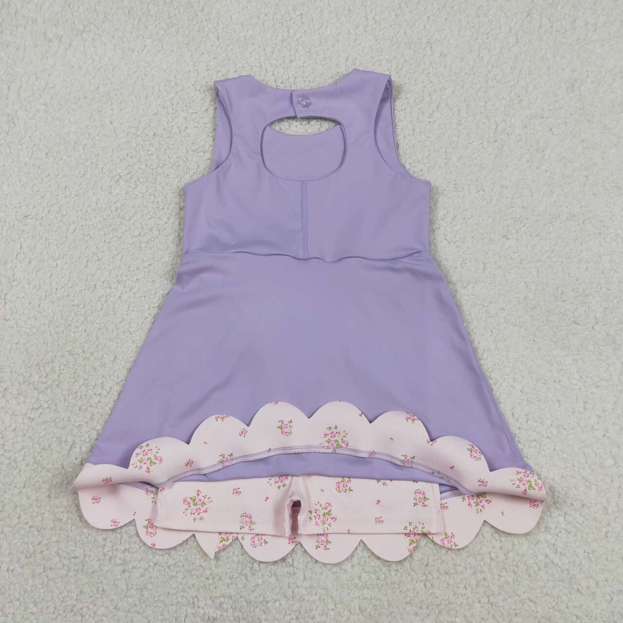 Athletic Purple Bow Girls Dress GSD3317