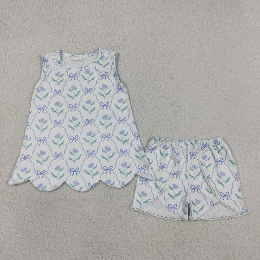 Summer Blue Bow Girls Set GSSO3426