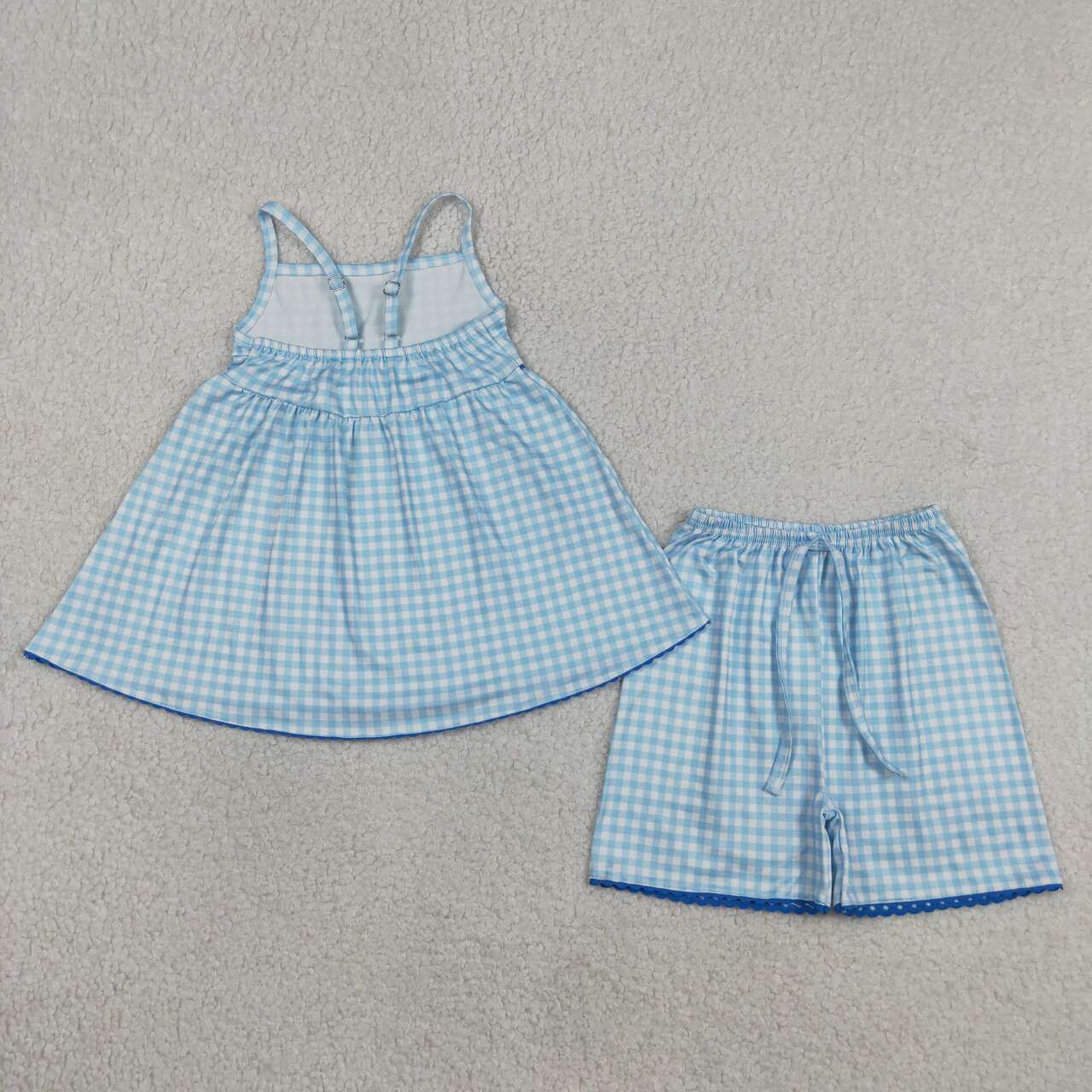 Blue Plaid Kids Set GSSO3418