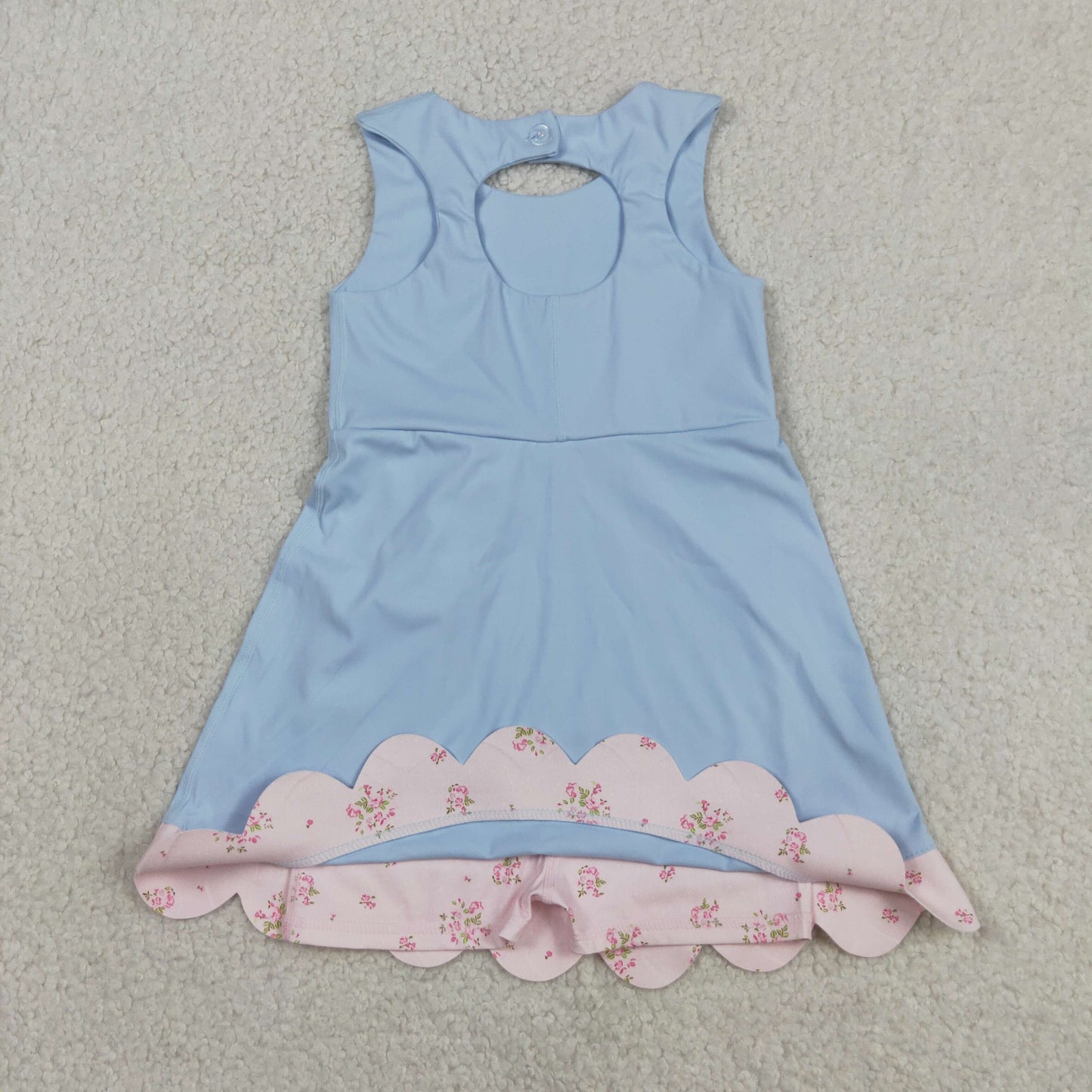 Athletic Blue Bow Girls Dress GSD3030