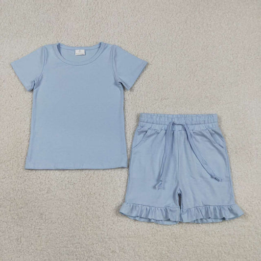 Blue Print Short Sleeve Girls Set GSSO3349