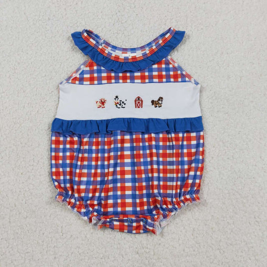 Embroidered Animal Farm Baby Romper SR3835