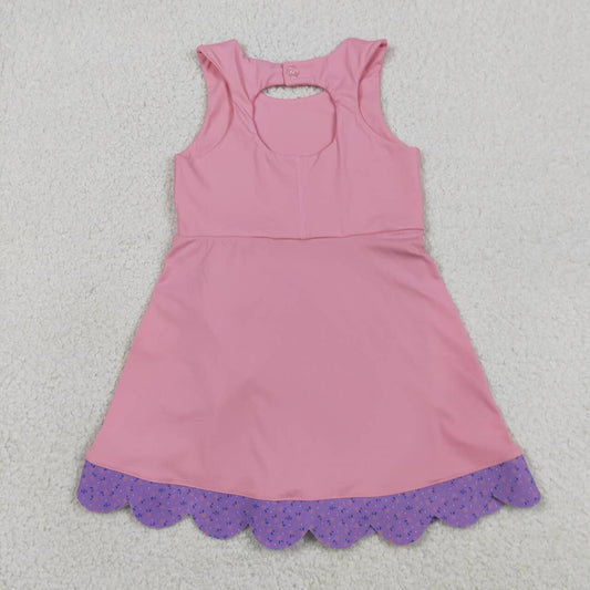 Athletic Light Purple Sleeveless Girls Dress GSD3028