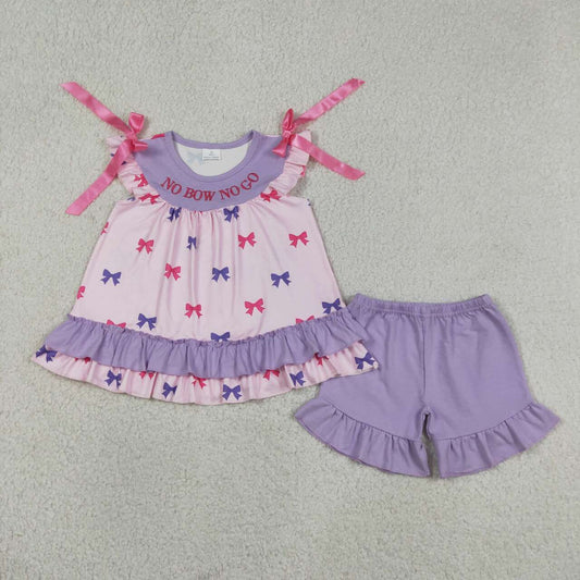Pink and Purple Embroidery Girls Set GSSO3460