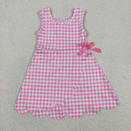Athletic Pink Scalloped Girls Dress GSD3779