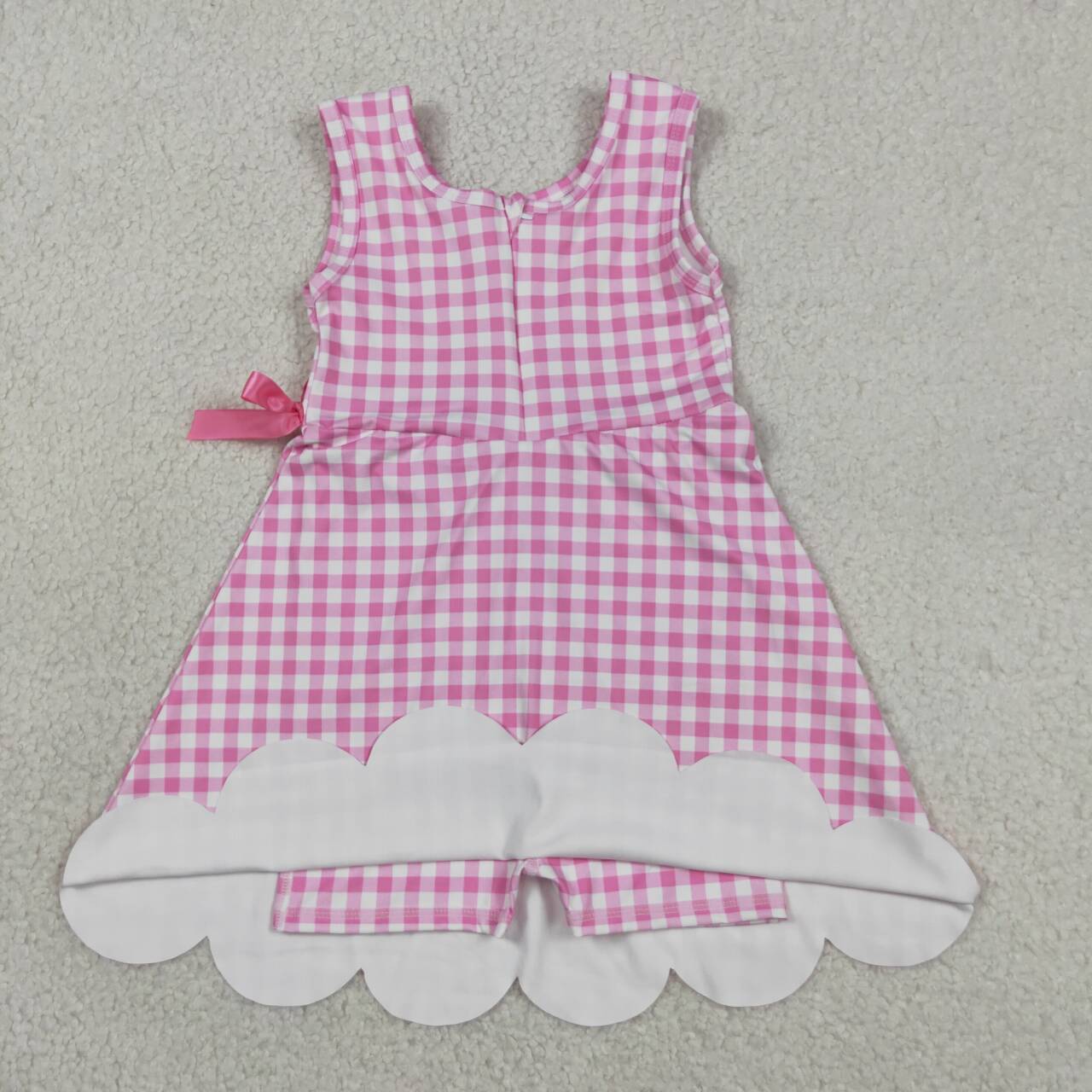 Athletic Pink Scalloped Girls Dress GSD3779