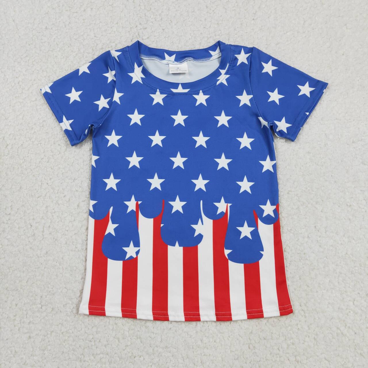 July 4th Stars print short sleeve Shirt BT1741