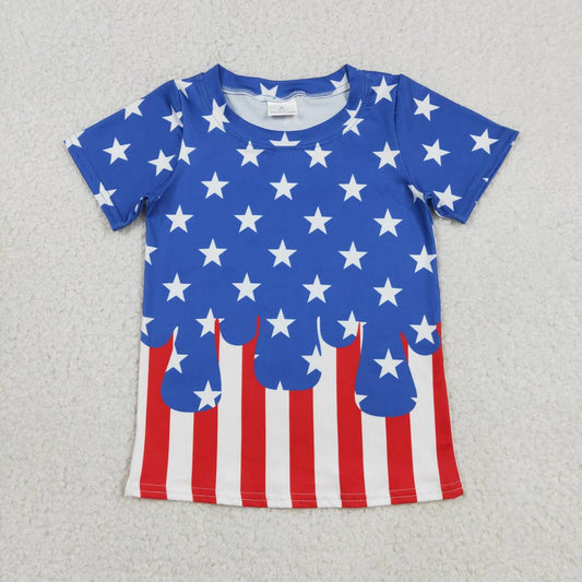 July 4th Stars print short sleeve Shirt BT1741