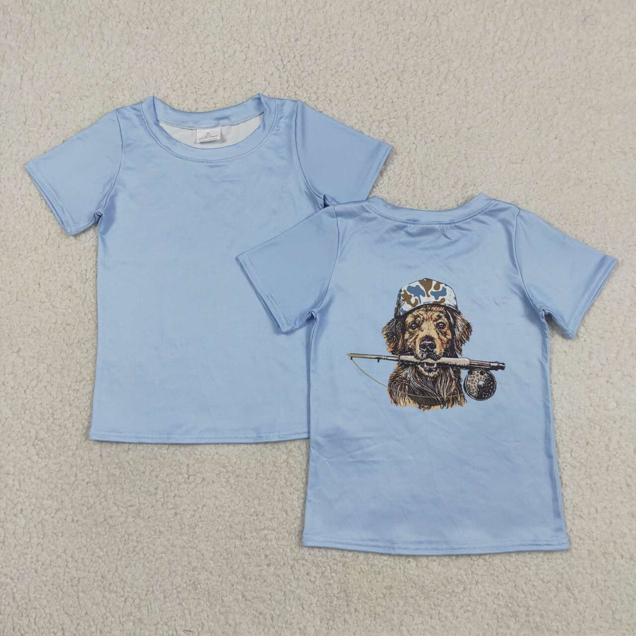 Blue Dog print short sleeve Shirt BT1761