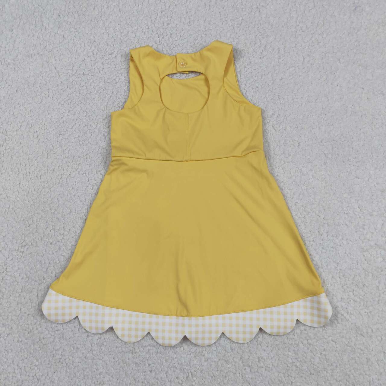 Athletic Yellow Sleeveless Girls Dress GSD3318