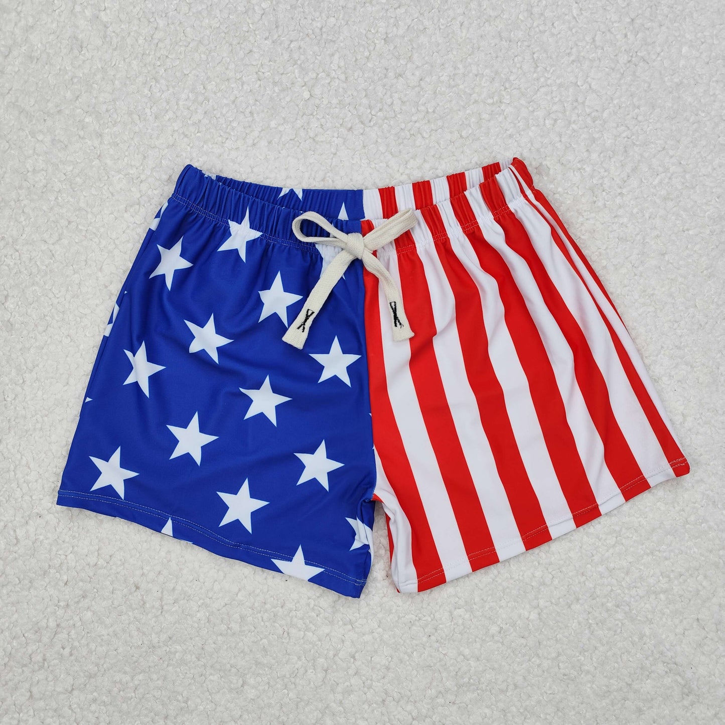 flag stripe Print short swim