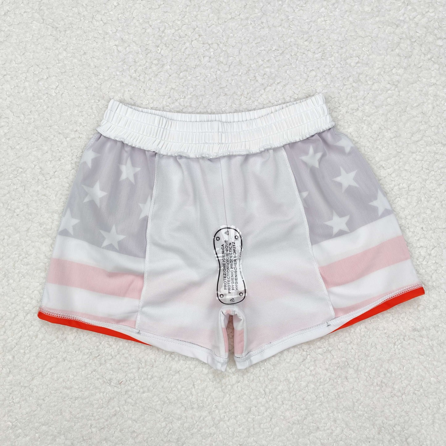 flag stripe Print short swim