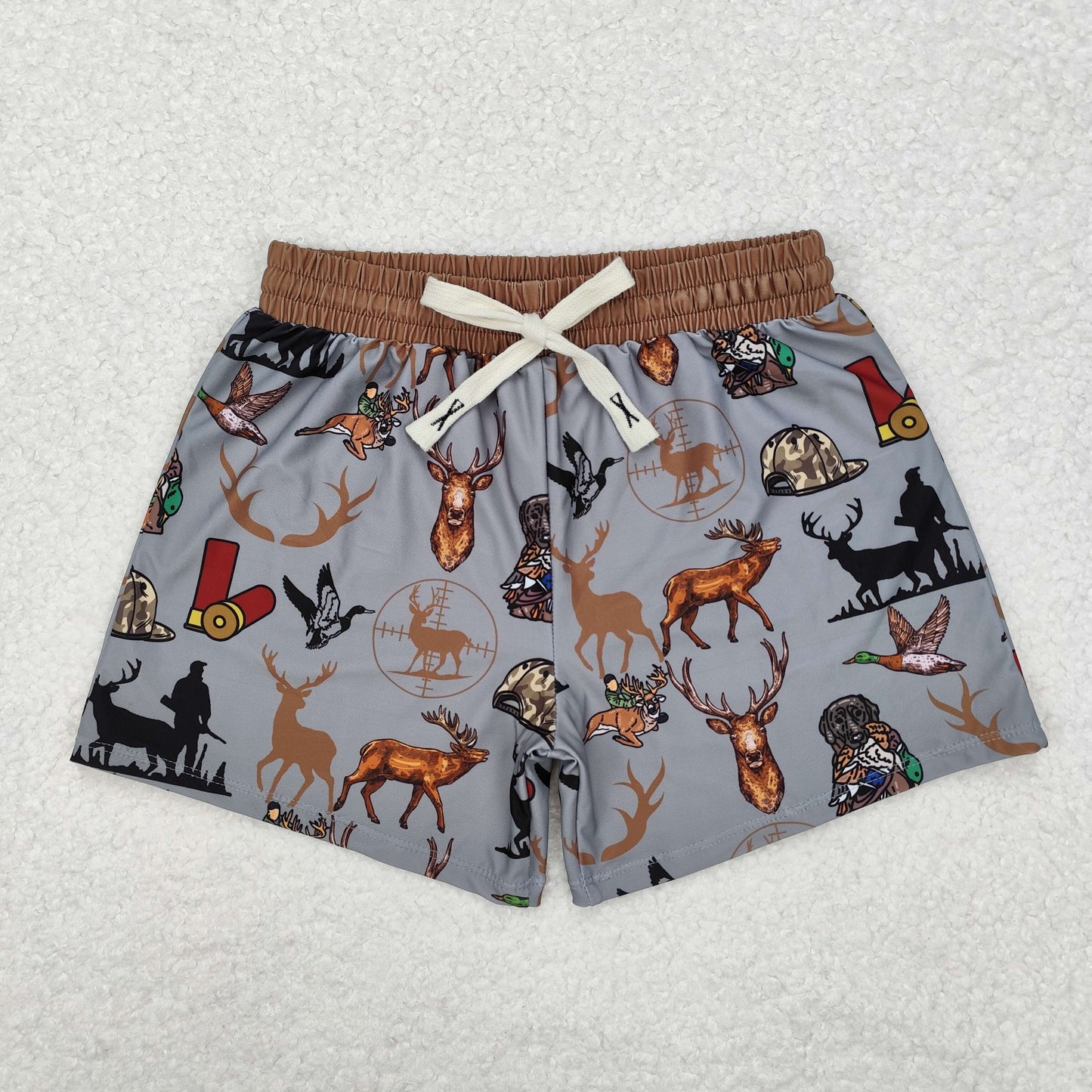 Animals deer birds Print short swim