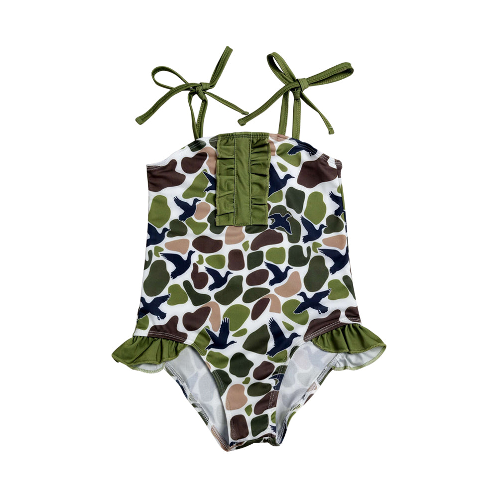 Camo  print girl Swimsuit S0744