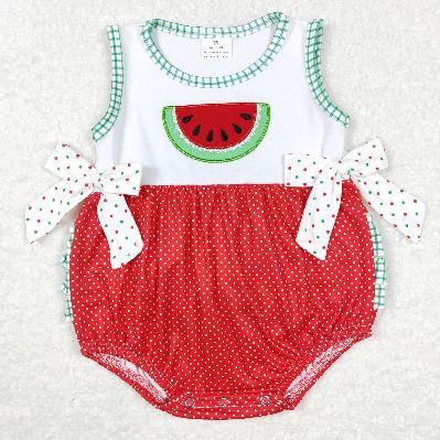 Summer watermelon sleeveless Print baby Romper (usa warehouse)