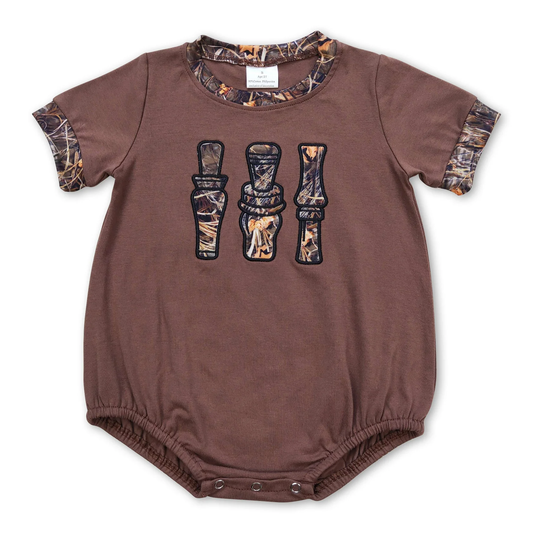 camo embroidery baby Romper （us warehouse）