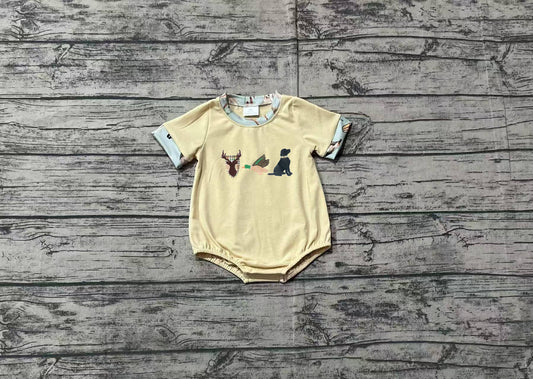 pre -order yellow animals baby romperSR2338