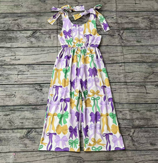 Pre-order purple yellow bow baby romper SR2522