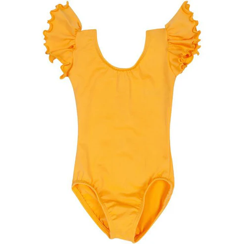 Pre-order yellow solid flying sleeve baby romperSR2797