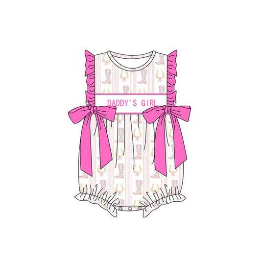 Pre-order daddy's girl pink baby romperSR2803