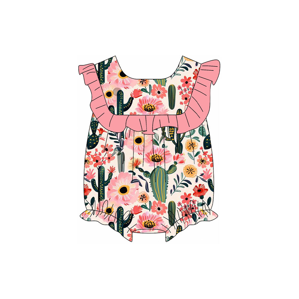 Pre-order pink flowers baby romper SR2805