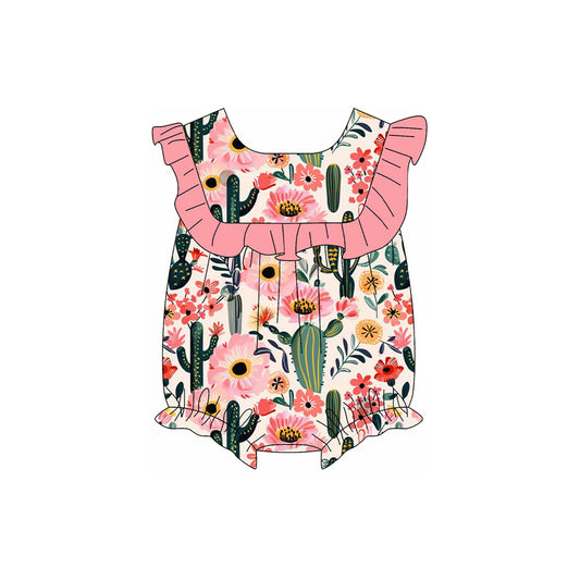 Pre-order pink flowers baby romper SR2805