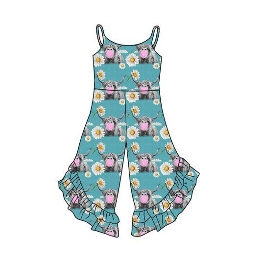 Pre-order cattle flowers print baby romper SR2833