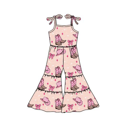 Pre-order Pink boots print baby romper SR2840