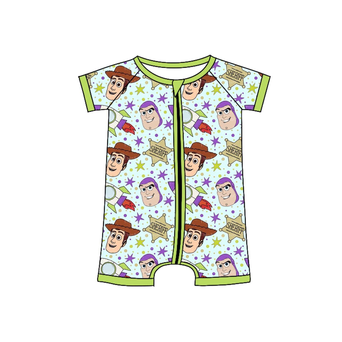Pre-order cartoon print baby short sleeve romper SR2851