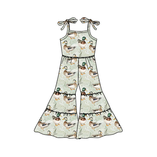 Pre-order Green duck print sleeveless romper SR2863