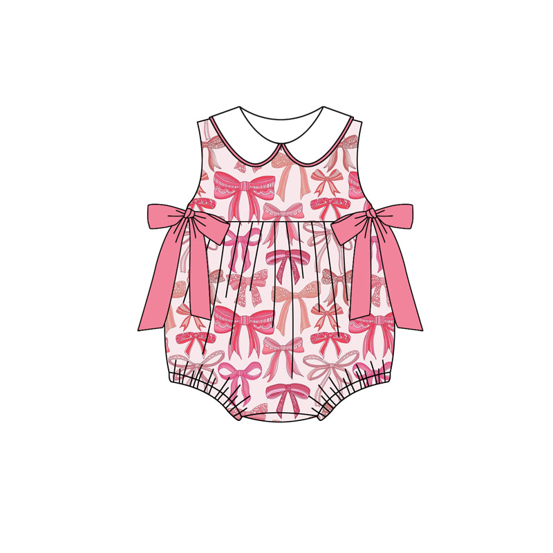 Pre-order pink bow romper SR2872