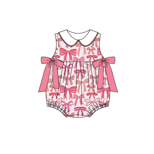 Pre-order pink bow romper SR2872
